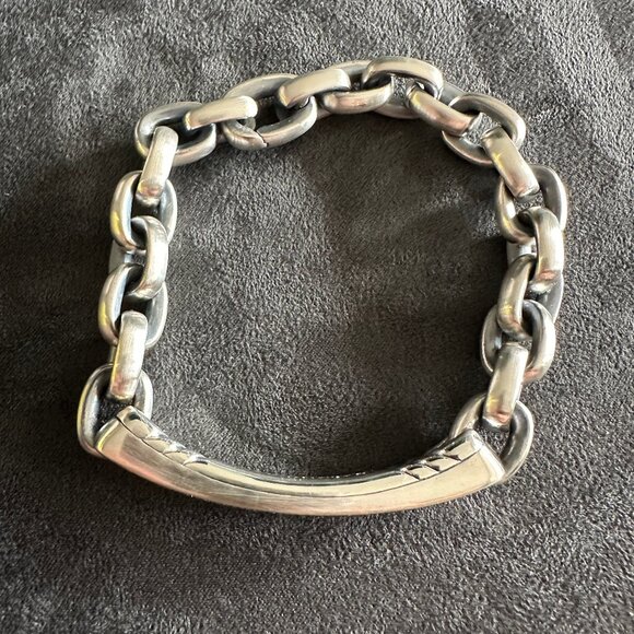 David Yurman Streamline ID Bracelet w/ Color Change Garnets - 8.75" - RARE - Picture 15 of 16